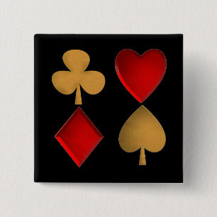 The four suits 15 cm square badge