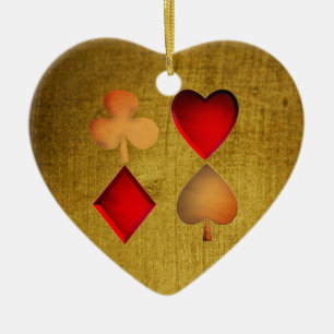 The four suits, ceramic ornament