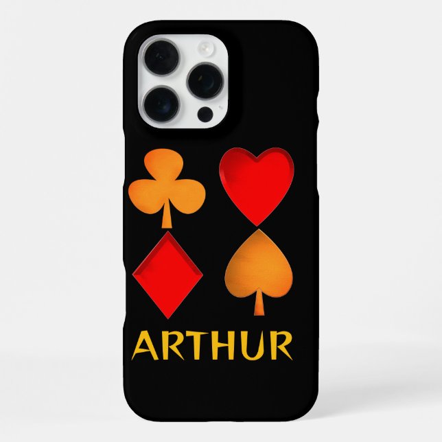 The four suits personalised iPhone case (Back)
