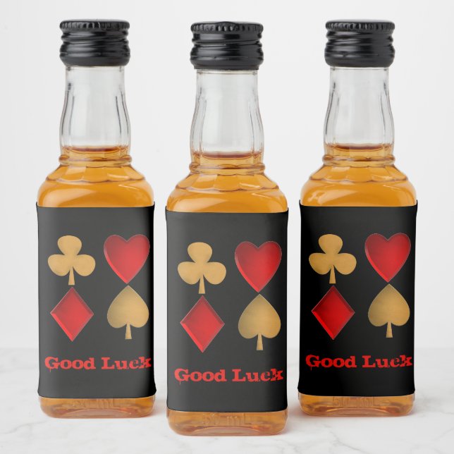 The four suits,Personalised Liquor Bottle Label (Bottles)
