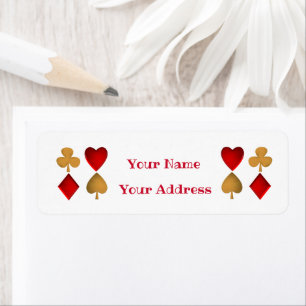 The four suits,Personalised Return Address Label