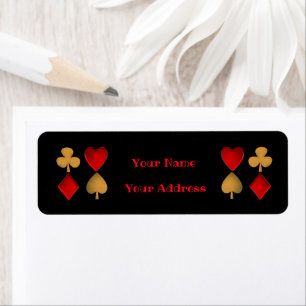 The four suits,Personalised Return Address Label