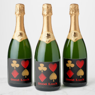 The four suits,Personalised Sparkling Wine Label