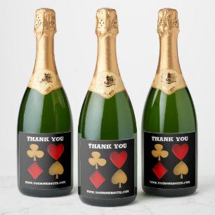 The four suits,Personalised Sparkling Wine Label