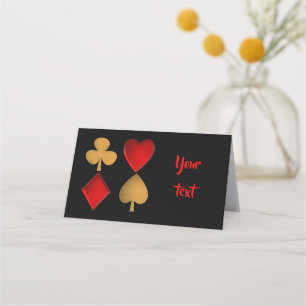 The four suits, place card