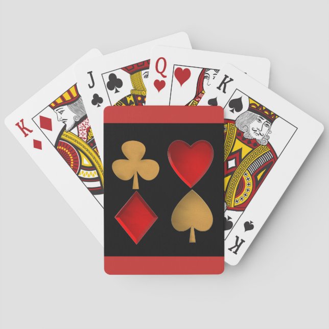 The four suits playing cards (Back)
