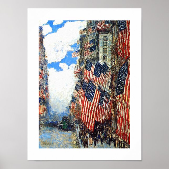"The Fourth of July"  by Childe Hassam  Fine Art  Poster (Front)