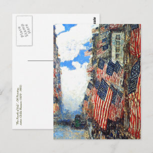 "The Fourth of July"  by Childe Hassam Postcard