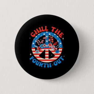 The Fourth Out 4th Of July Patriotic Independence 6 Cm Round Badge