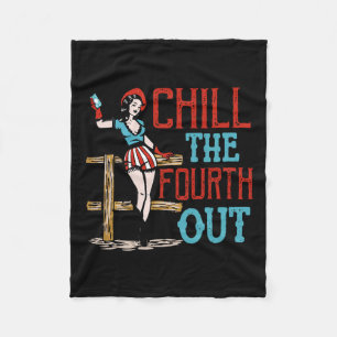 The Fourth Out 4th Of July Patriotic Independence Fleece Blanket