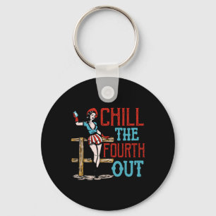 The Fourth Out 4th Of July Patriotic Independence  Key Ring