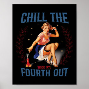 The Fourth Out Retro 4th Of July Poster