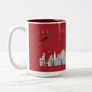 The fourth sparkle brick red Two-Tone coffee mug