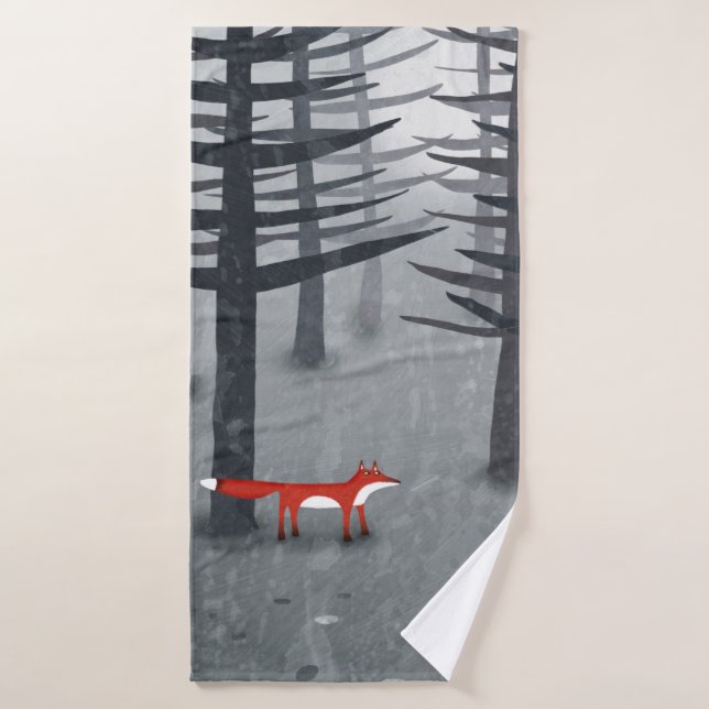 The Fox and the Forest Bath Towel Set (Bath Towel)