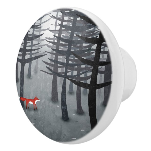The Fox and the Forest Ceramic Knob (Right)