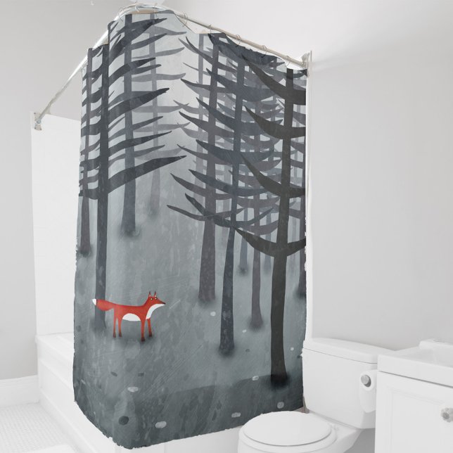 The Fox and the Forest Shower Curtain (The Fox and the Forest shower curtain)