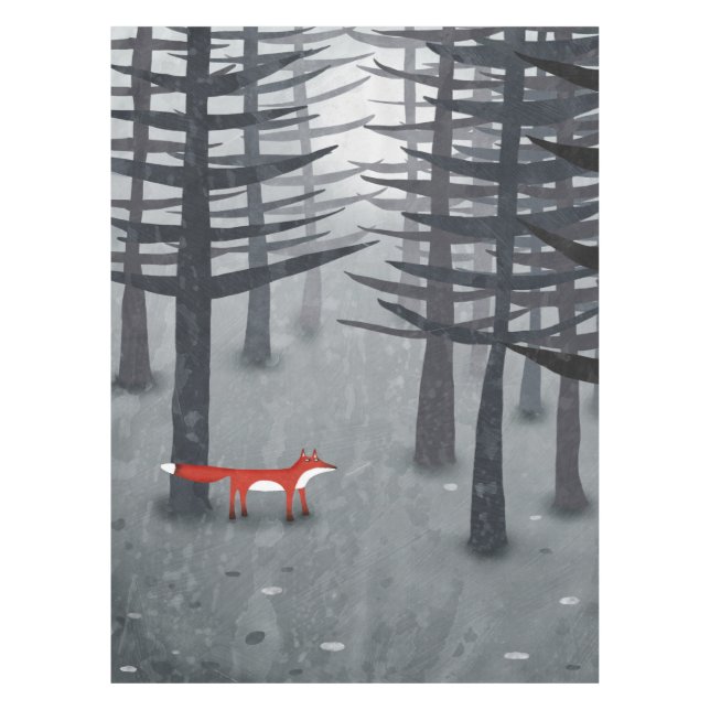 The Fox and the Forest Tablecloth (Front)