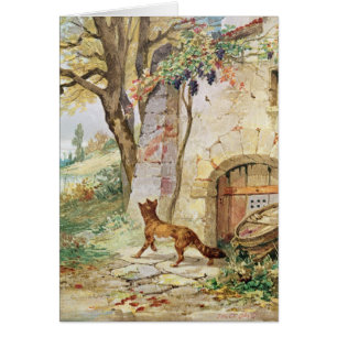 The Fox and the Grapes, illustration for