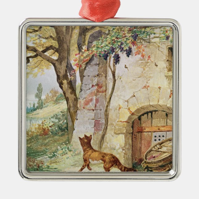 The Fox and the Grapes, illustration for Metal Ornament (Front)