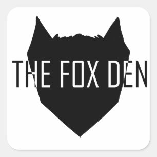 "The Fox Den" Square Sticker