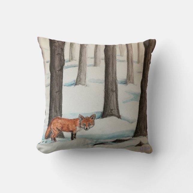 "The Fox in the Snow" cushion (Front)