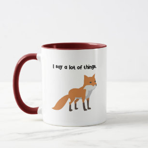 The Fox Says… Funny Internet Meme Cartoon Design Mug