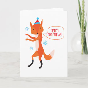 The Fox says Merry Christmas! Holiday Card
