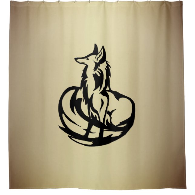 The Fox Shower Curtain (Front)