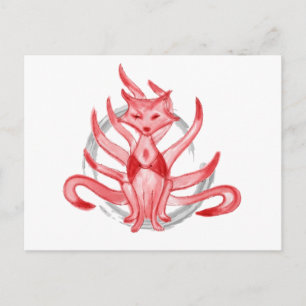 The fox with nine tails postcard