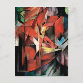 The Foxes by Franz Marc (1913) Postcard