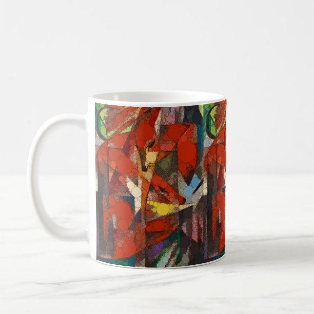 The Foxes, Infinity Dots by After Franz Marc Coffee Mug (Left)