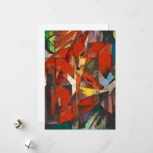 The Foxes, Infinity Dots by After Franz Marc Holiday Card
