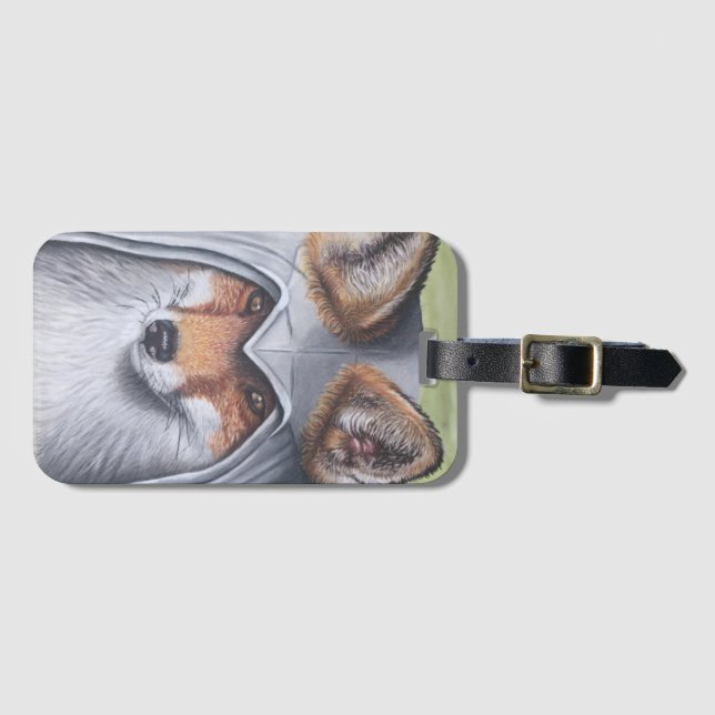 The Foxy Assassin Luggage Tag (Front Horizontal)