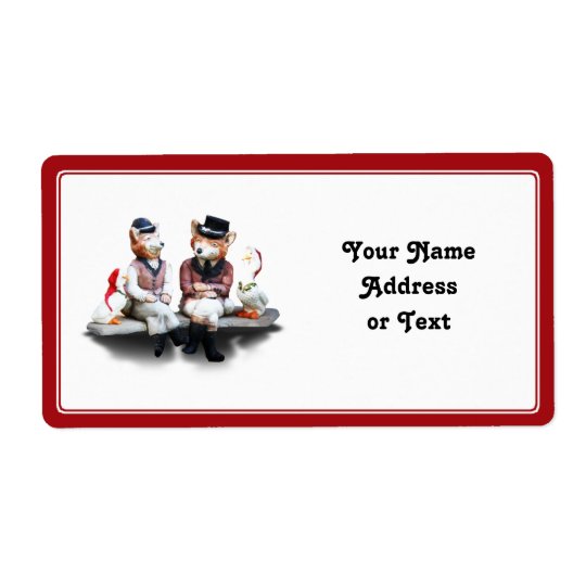The Foxy Couple Shipping Label