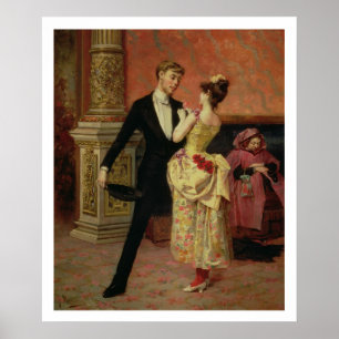 The Foyer of the Lyceum Theatre (oil on canvas) Poster