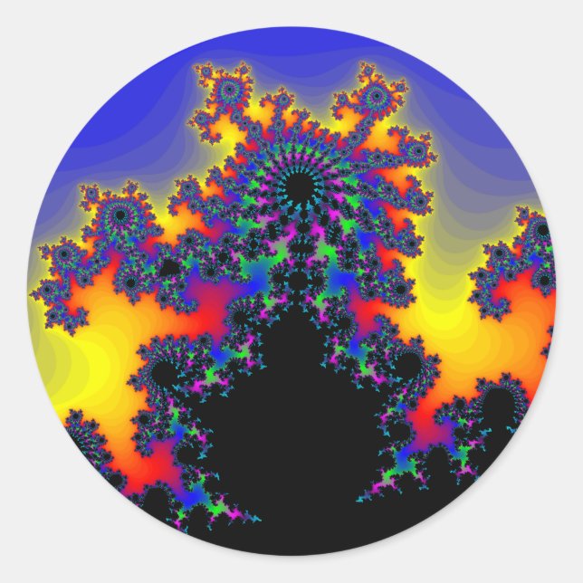 The Fractal's Edge: Classic Round Sticker (Front)