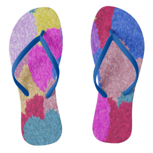 The Fragmented Hearts Abstract Painting Thongs