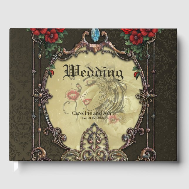 The frame boasts an opulent design  guest book (Front)