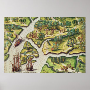 The French Arrive at Port Royal Poster