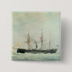 The French Battleship, 'La Gloire', 1880 15 Cm Square Badge