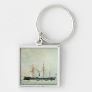 The French Battleship, 'La Gloire', 1880 Key Ring