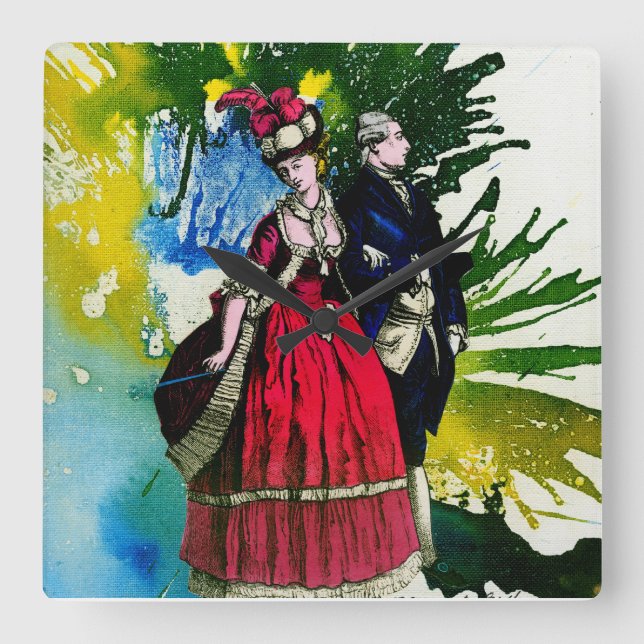 The French Bourbons by Michael Moffa Square Wall Clock (Front)