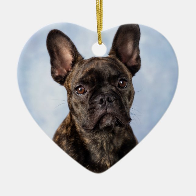 The French Bulldog Ceramic Ornament (Front)