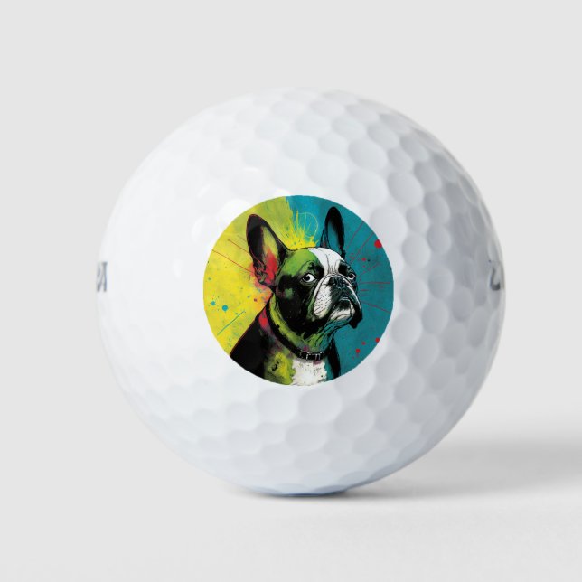 The French Bulldog - Composition 001 Golf Balls (Front)