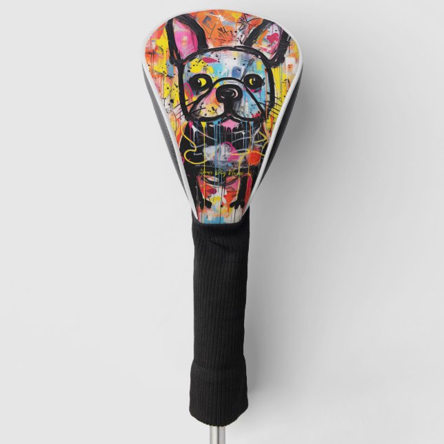 The French Bulldog Graffiti 01 - Leonardo Abbacchi Golf Head Cover (Front)