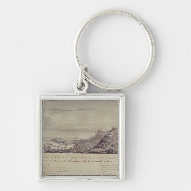 The French Capture Grenada, 1779 Key Ring (Front)