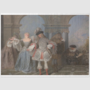 The French Comedians Decoupage Paper