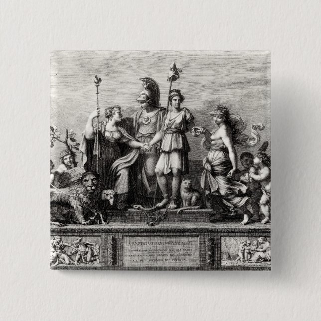 The French Constitution 15 Cm Square Badge (Front)