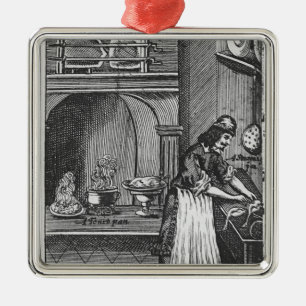 'The French Cook' by La Varenne Metal Ornament