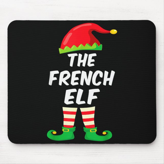 The French Elf Family Matching Funny Christmas Cos Mouse Pad (Front)